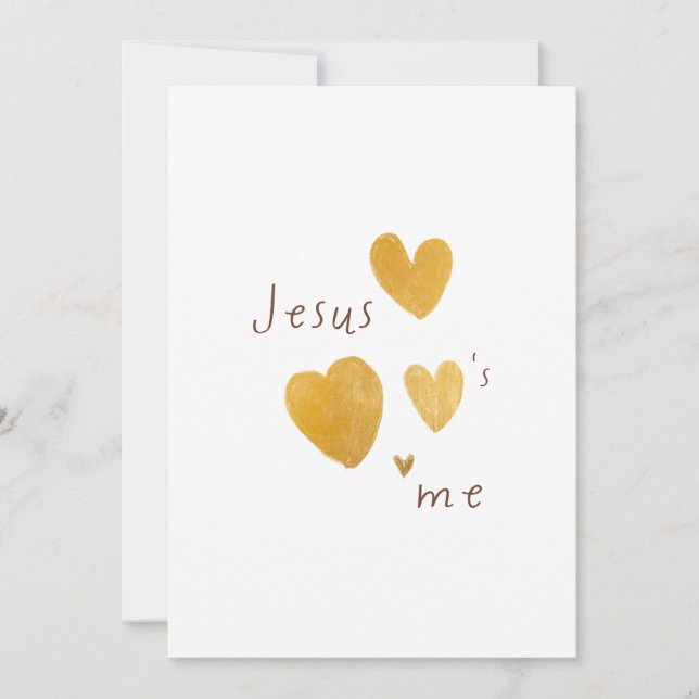 Jesus loves me. modern Invitation Card digital  (Front)