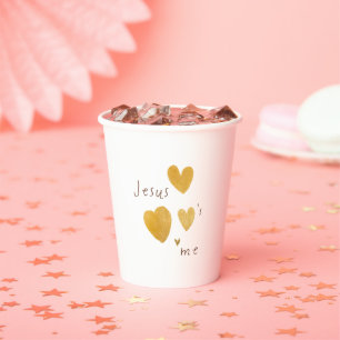 Jesus loves me. Paper Cups modern