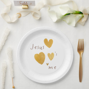Jesus loves me. Paper Plates. modern Paper Plate