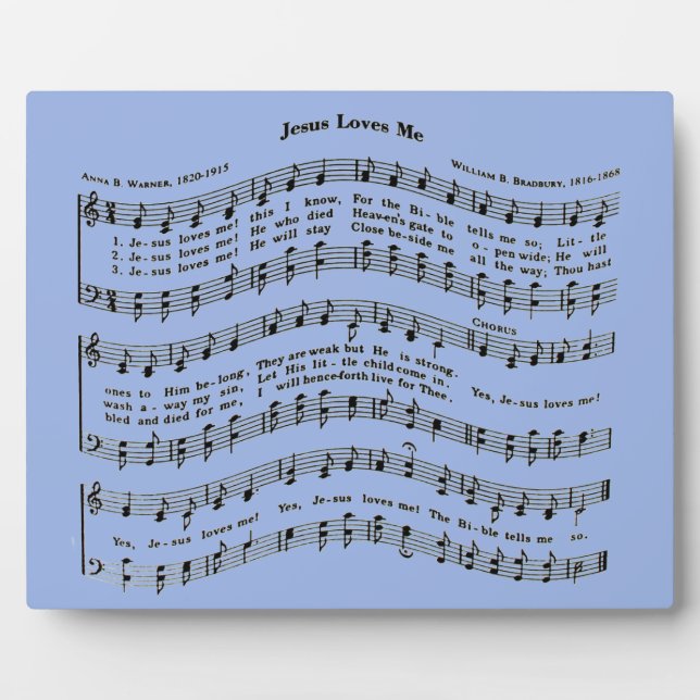 JESUS LOVES ME PLAQUE (Front)