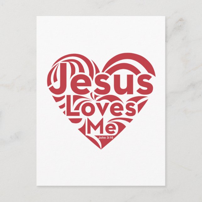 Jesus Loves Me Postcard (Front)