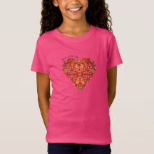 Jesus Loves Me Retro Heart Coral Design