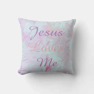Jesus Loves Me Reversible Pillow