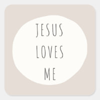 Jesus loves me. Stickers & Labels