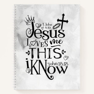 JESUS LOVES ME THIS I KNOW Christian Scripture Art Notebook
