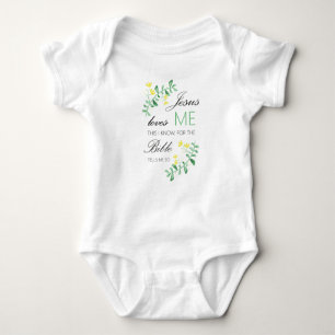 Jesus loves me this I know, for the bible tells me Baby Bodysuit