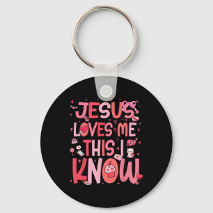 Jesus Loves Me This I Know God Religious Christian Key Ring
