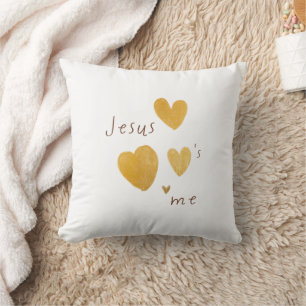 Jesus loves me. Throw Pillow. modern  Cushion