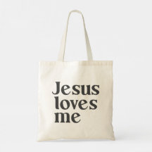 Jesus Loves Me tote