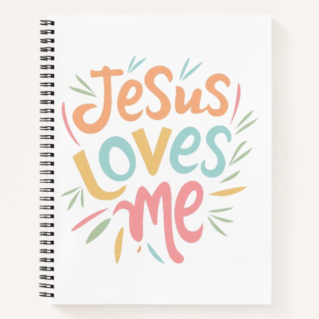 Jesus Loves Me - vintage design  Notebook (Front)