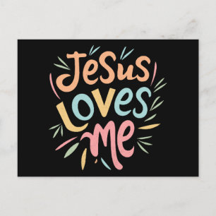 Jesus Loves Me - vintage design Postcard