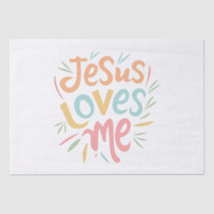 Jesus Loves Me - vintage design Tissue Paper