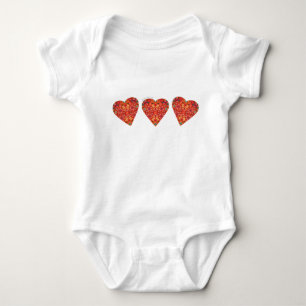 Jesus Loves Me Vintage Floral Hearts Baby Bodysuit
