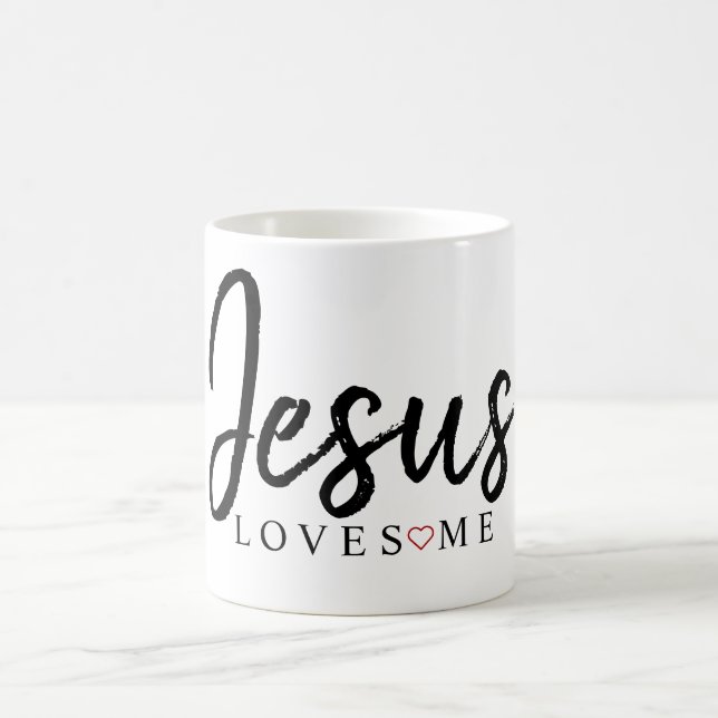 Jesus Loves Me with Red Heart | Coffee Mug (Center)