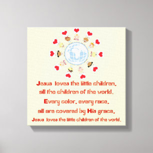 Jesus Loves the Little Children Canvas Print