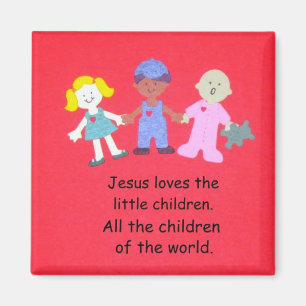 Jesus loves the little children. magnet