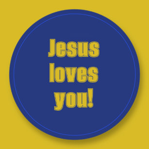 Jesus loves you (add a name or delete) classic round sticker