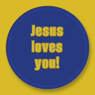Jesus loves you (add a name or delete) classic round sticker