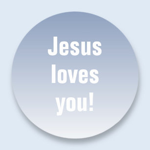 Jesus loves you! Any colour ombre  Classic Round Sticker