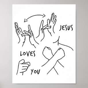 Jesus Loves You Asl Sign Language Christian 