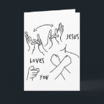 Jesus Loves You Asl Sign Language Christian  Card<br><div class="desc">Jesus Loves You Asl Sign Language Christian</div>