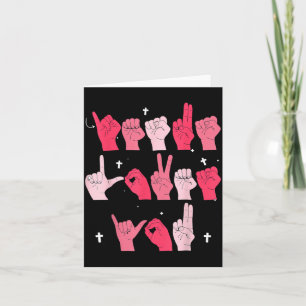 Jesus Loves You Asl Sign Language Christian Valent Card