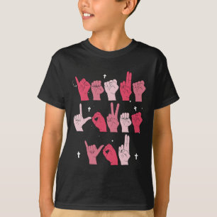 Jesus Loves You Asl Sign Language Christian Valent T-Shirt