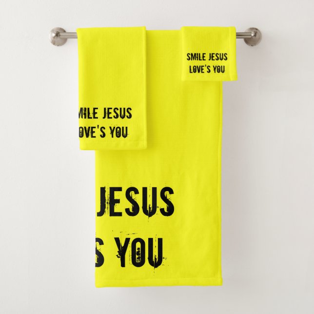 Jesus Loves you Bath Towel Set (Insitu)