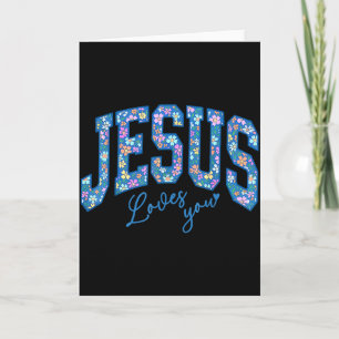 Jesus Loves You, Bible God Faith Church Christian  Card