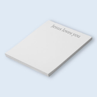 Jesus loves you | Black & dark grey Notepad