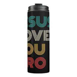 Jesus Loves You Bro, Funny Christian Faith Retro Thermal Tumbler