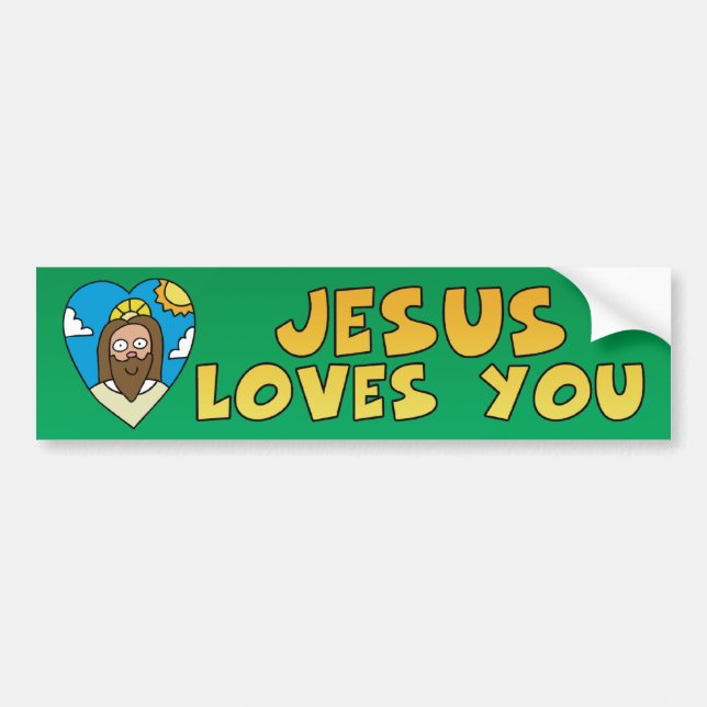 Jesus Loves You Bumper Sticker (Front)