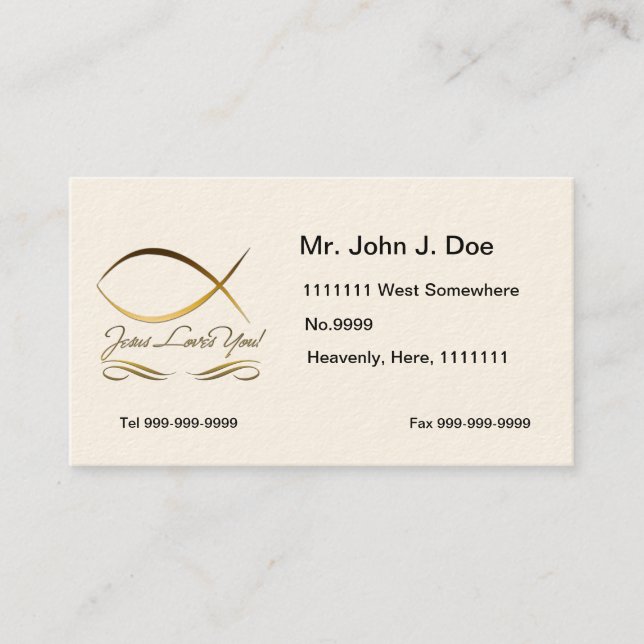 Jesus Loves You Business Card (Front)