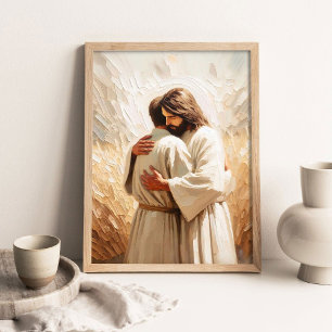 Jesus Loves You, Christian Art, Jesus Christ Huggi Poster
