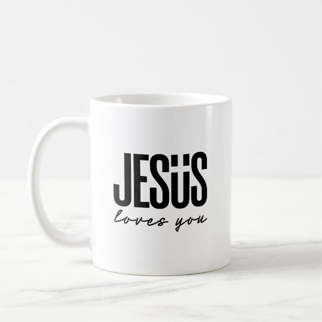 JESUS LOVES YOU | CHRISTIAN COFFEE MUG (Left)