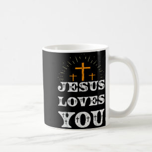 Jesus Loves You Christian Cross Faith  Coffee Mug