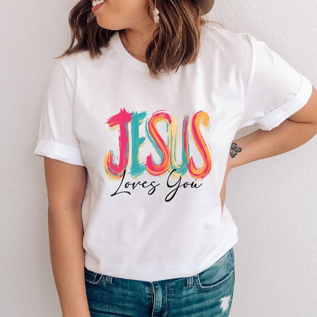 Jesus Loves You Christian Faith Tri-Blend Shirt (Creator Uploaded)