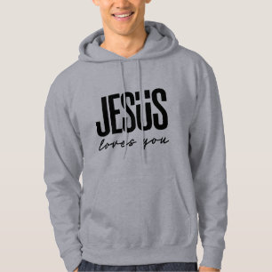 JESUS LOVES YOU   CHRISTIAN HOODIE