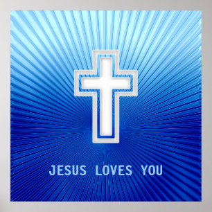 JESUS LOVES YOU - Christian Poster