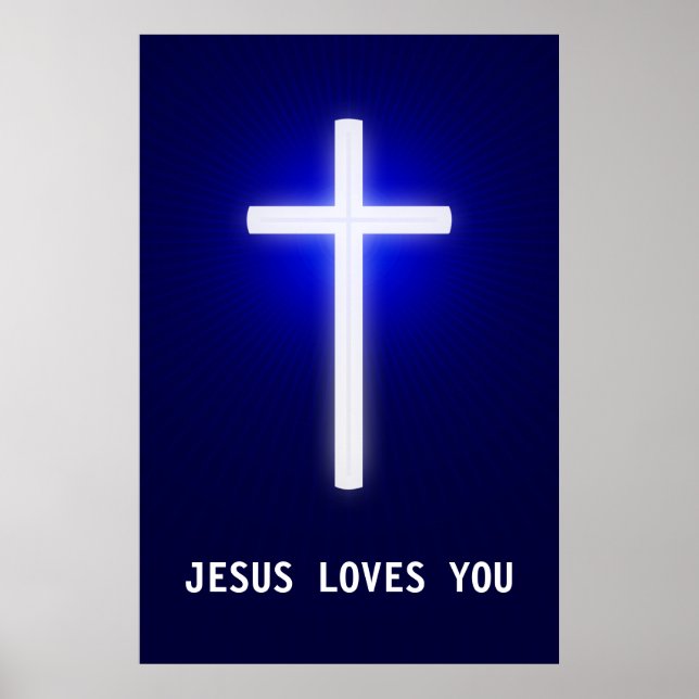 JESUS LOVES YOU - Christian Poster (Front)