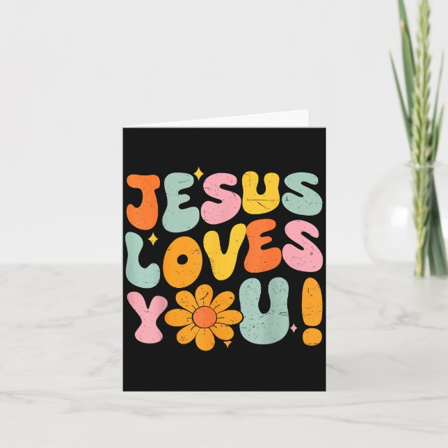 Jesus Loves You Christian Teen Girl God Sister Goo Card (Front)