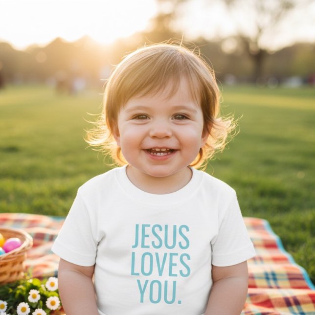 Jesus Loves You | Christian Toddler  Baby T-Shirt (Creator Uploaded)