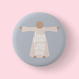 Jesus Loves You Christian Unity Week Button