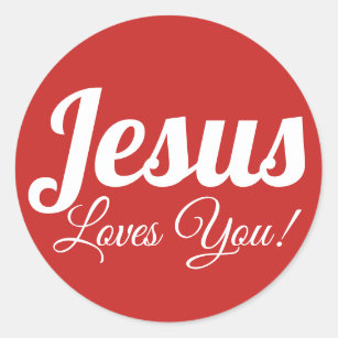 Jesus Loves You Classic Round Sticker
