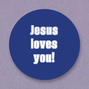 Jesus loves you! classic round sticker