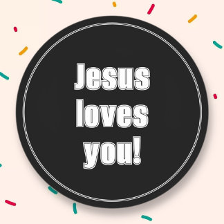 Jesus loves you! classic round sticker