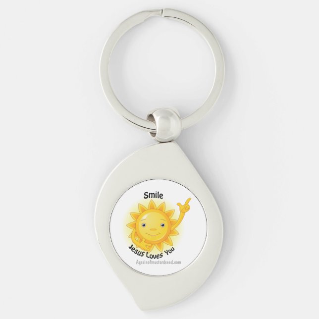 Jesus Loves You Customise it Key Ring (Front)