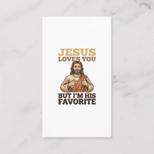 Jesus Loves You Funny Vintage Faith Shirt Design_1 Business Card
