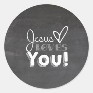 Jesus Loves You Gift Classic Round Sticker