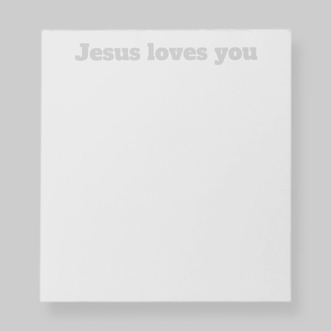 Jesus loves you | Grey & light grey Notepad (Creator Uploaded)